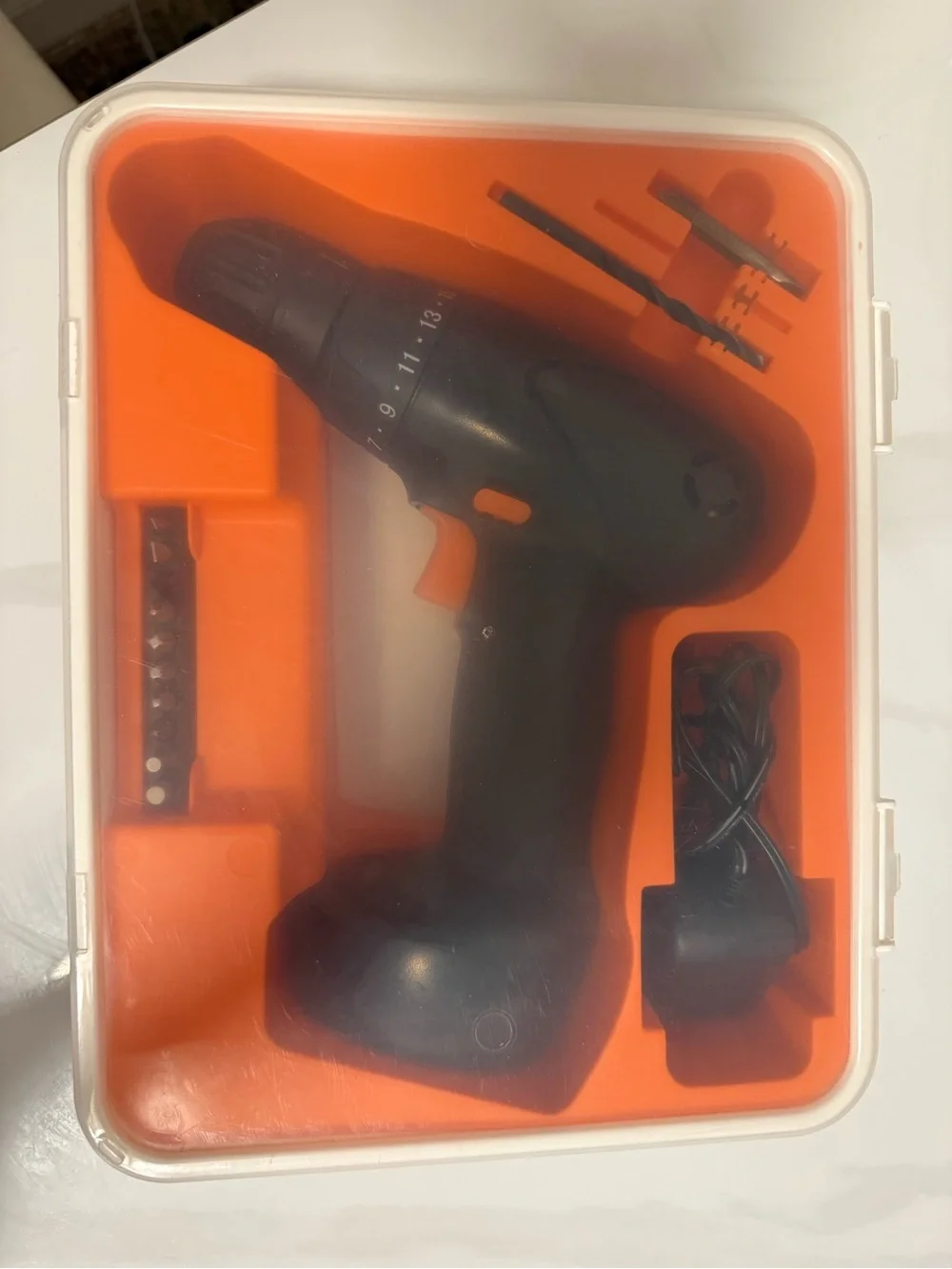 IKEA Orange and Black Screw Bit Set with Compact Holder